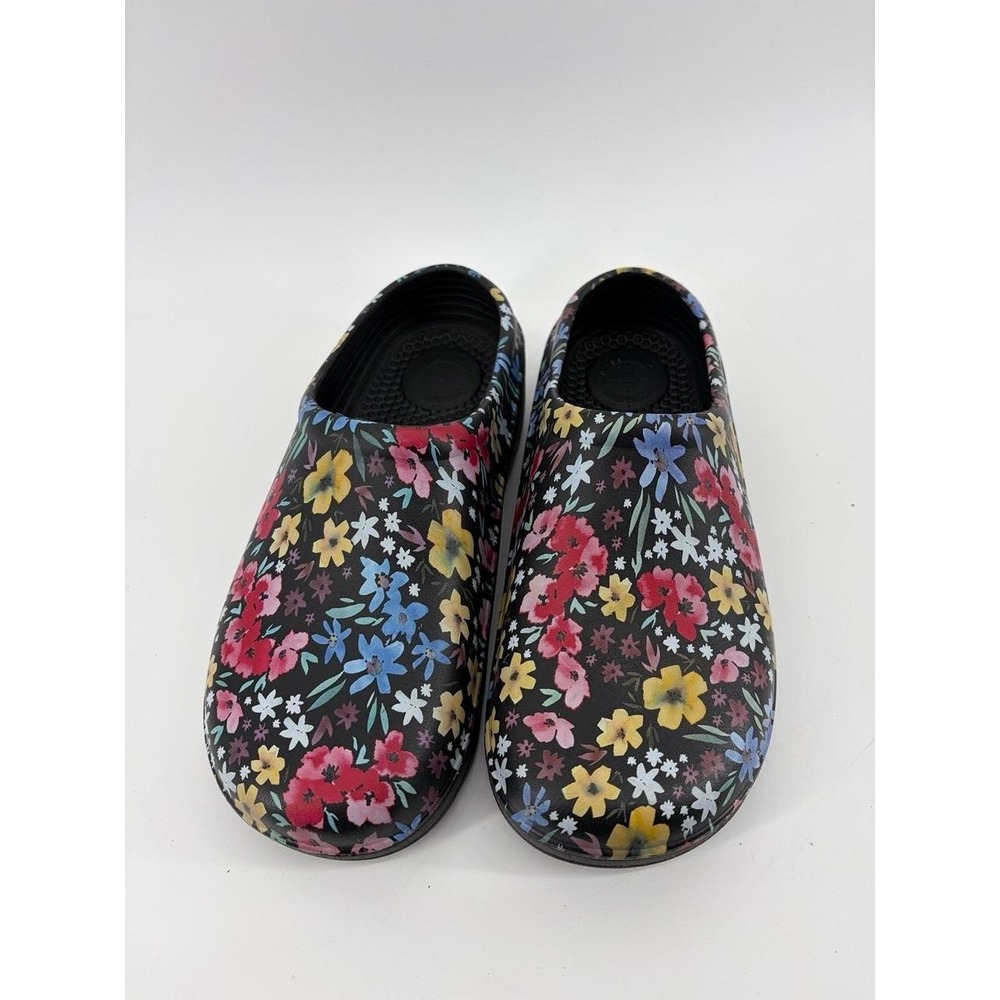 Totes Ultra Tough Super Comfy Lightweight Floral Gardening Clog, Women Size 7